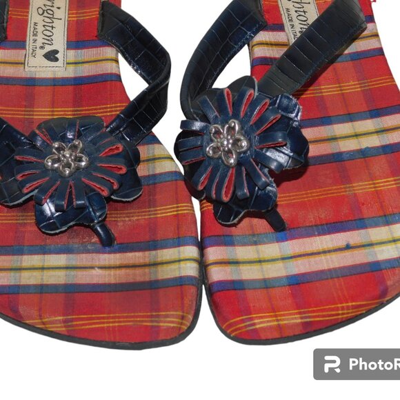 Brighton Made In Italy Flip Flop Thong Sandals Size 6.5 - Picture 3 of 9
